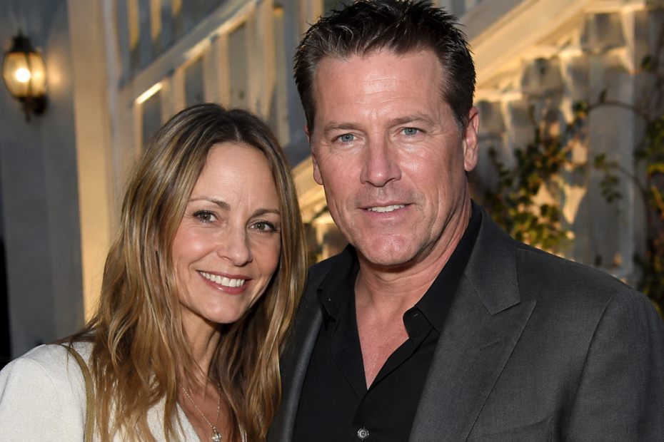 Sharon Munro with Lochlyn Munro in an editorial-style portrait