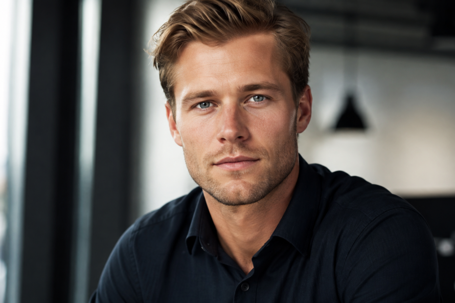 Alexander Bauer featured portrait in a modern professional setting