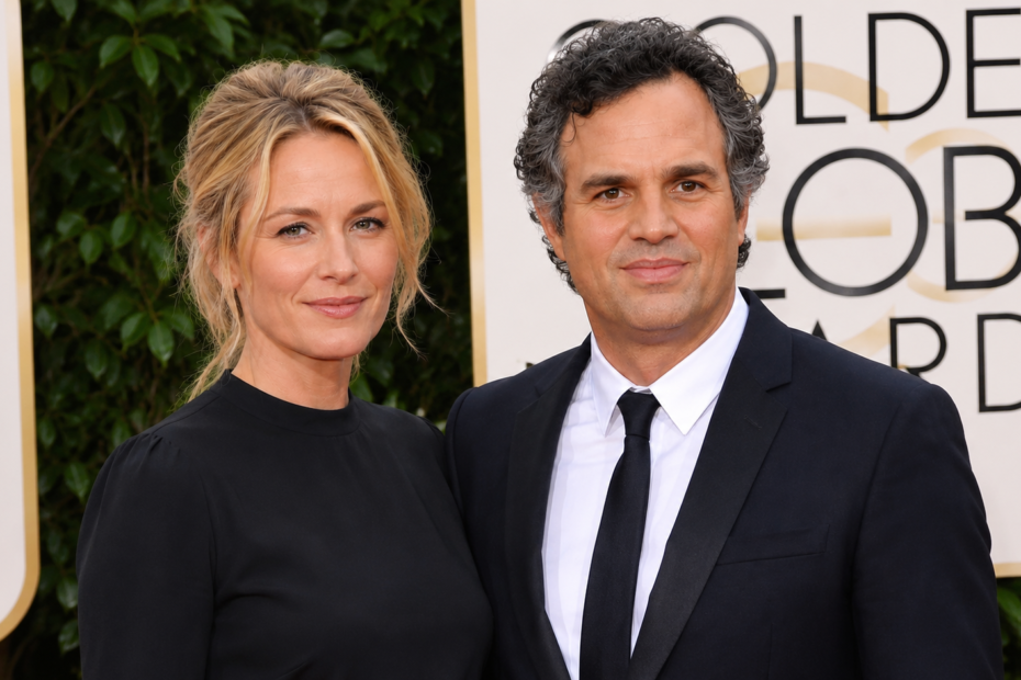 Sunrise Coigney with Mark Ruffalo at a formal red-carpet event
