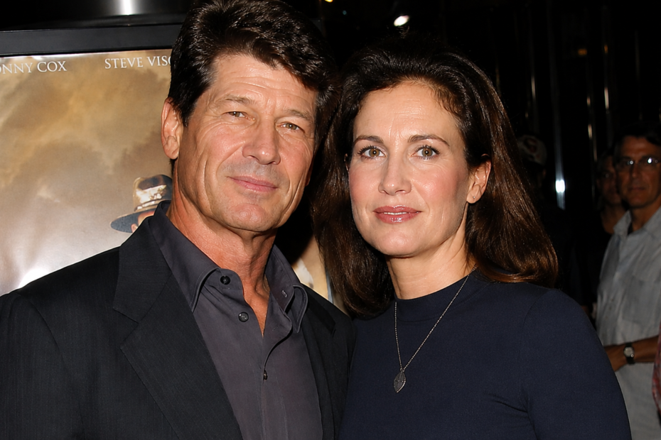 Marie-France Ward with Fred Ward at a public event in a formal editorial-style portrait