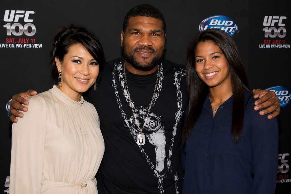 Naname Nakia Jackson with Quinton Rampage Jackson in a family-style event portrait